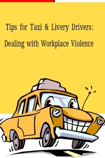 Pamphlet cover art shows a smiling cartoon taxicab on a yellow background